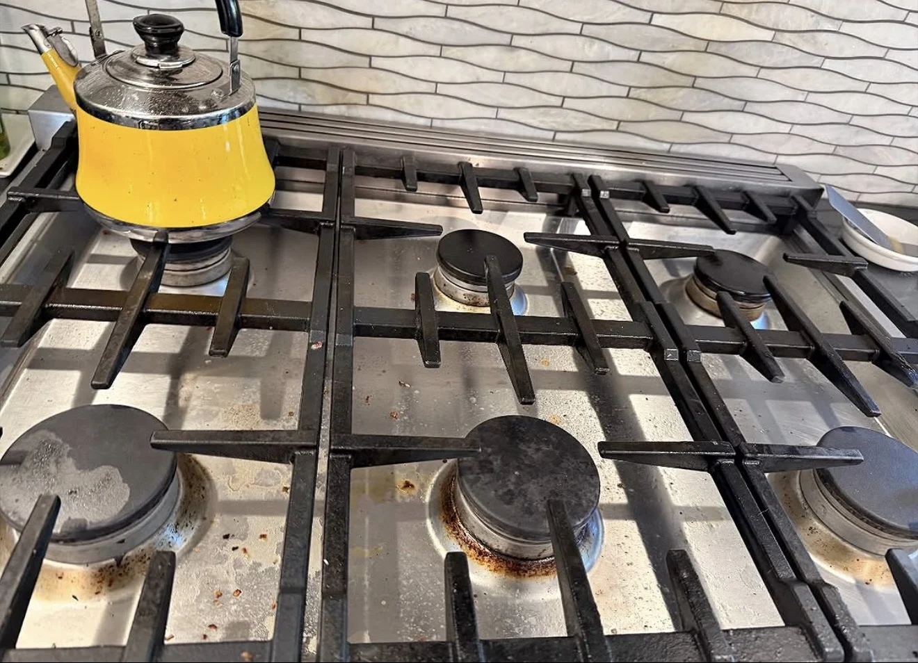 Stovetop before cleaning